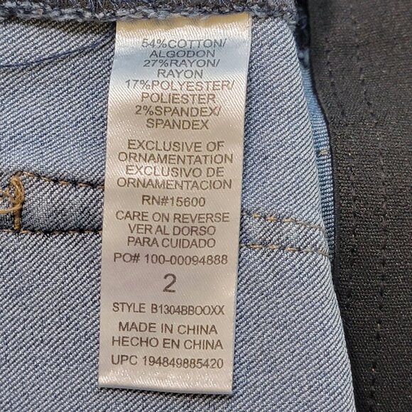 Democracy AB Technology Jeans Womens Stretch Tapered Skinny Leg Med Wash Sz 2 - Picture 6 of 9